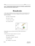 Biomolecules Test