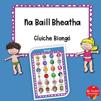 Preview of Biongó Na Baill Bheatha (Body Parts Bingo in Irish)