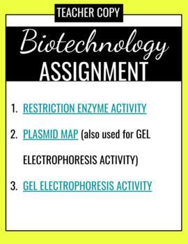 Preview of Biotechnology: Plasmid Mapping, RE's, and Gel Electrophoresis Interactive 