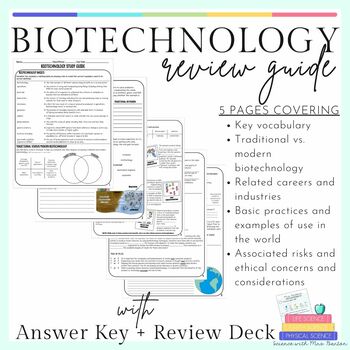 Preview of Biotechnology Study Guide Review with Answer Key