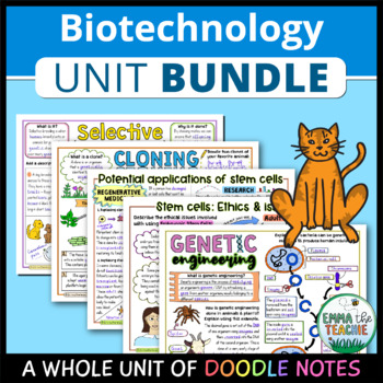 Preview of Biotechnology Unit - Doodle Notes BUNDLE