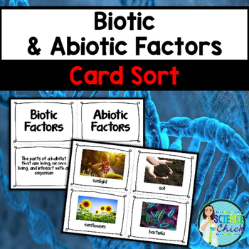 Preview of Biotic & Abiotic Factors Card Sort