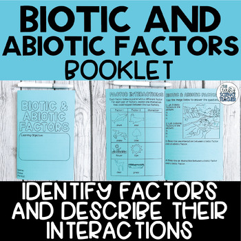 Preview of Biotic and Abiotic Factors Booklet