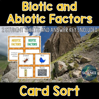 Preview of Biotic and Abiotic Factors Card Sort