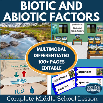 Preview of Biotic and Abiotic Factors Complete 5E Lesson Plan