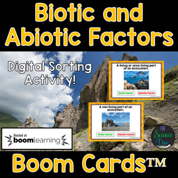 Preview of Biotic and Abiotic Factors - Digital Boom Cards™ Sort