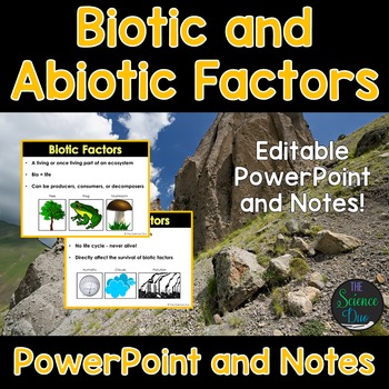 Preview of Biotic and Abiotic Factors PowerPoint and Notes