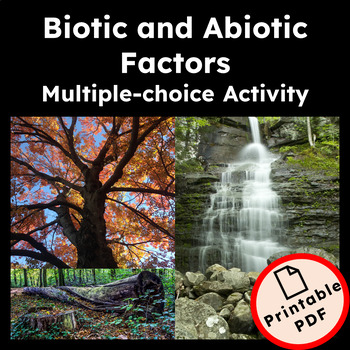Preview of Biotic and Abiotic Factors [Printable PDF]