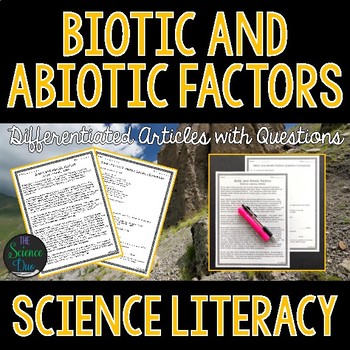 Preview of Biotic and Abiotic Factors Science Literacy Article - Distance Learning