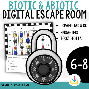 Preview of Biotic and Abiotic Limiting Factors Digital Escape Room