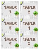 Birch Tree Decor Table Numbers 1-6