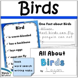 Bird Animal Classification Reading and Writing Activities