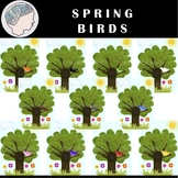 Bird Clipart - Birds Clipart - Tree Clipart - Color Clipar