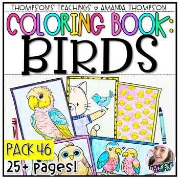 Preview of Bird Coloring Pages | Coloring Sheets | Spring Coloring Books