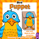 Bird Craft Activity | Paper Bag Puppet Template
