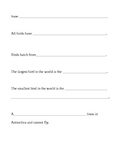 Bird Facts Worksheet