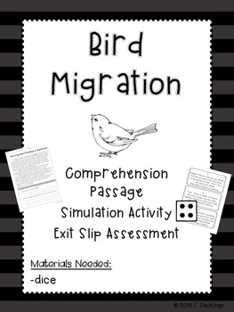 Preview of Bird Migration Pack: Simulation, Reading, & Exit Slip
