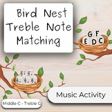 Bird Nest Treble Clef Notes Matching Game