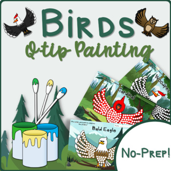 Preview of Bird Q-tip Painting | Wild Bird Craft