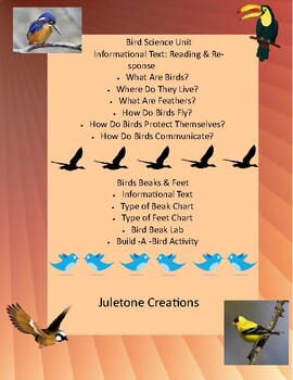 Preview of Distance Learning Bird Science Unit