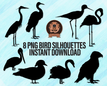 swan bird clipart silhouettes