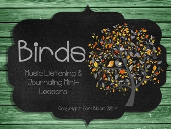 Preview of Bird Songs Music Listening FREEBIE