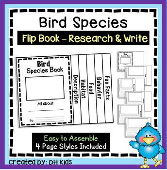 Preview of Bird Species Report, Science Flip Book Research Project, Bird Writing