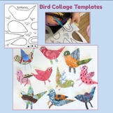 Bird Body Parts; templates for cutting bird shapes; collag