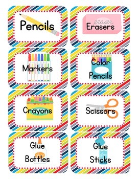 Bird Themed Classroom Supply Tags by Gracelee Designs | TPT