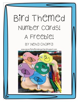 Preview of Bird Themed Number Cards