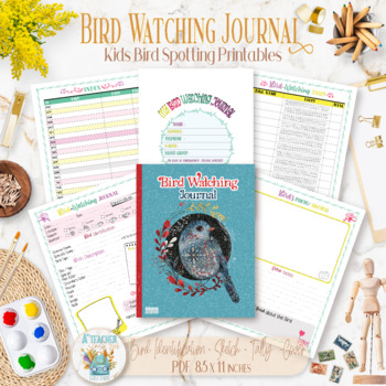 Preview of Bird Watching Journal for Kids - Bird Spotting tally - Nature journaling