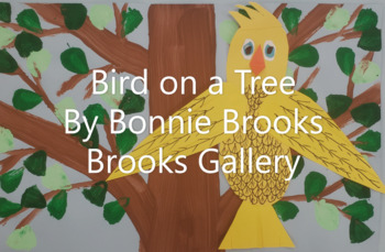 Preview of Bird in a Tree Painting, with 2 Class Video Art Lessons for Elementary