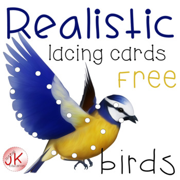 Preview of Lacing cards with realistic birds