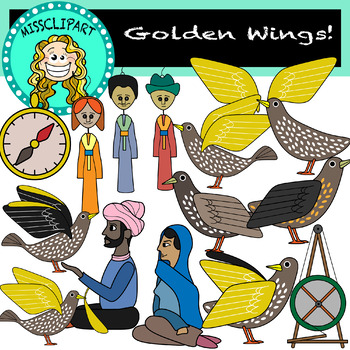 Gold wings clipart