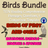 Birds Reading Passages, Questions, & More Big Bilingual Bundle