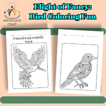 Preview of Birds Coloring Pages - Coloring Sheets, Birds Coloring Book - Morning Work, kids