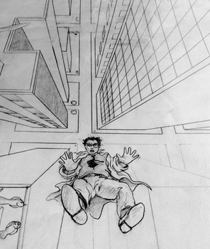 Bird s Eye View 1 Point Perspective Drawing by Outside the 