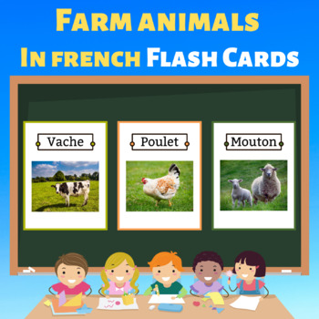 Birds, Farm, Sea and wild animals bundle flashcards in french. | TPT