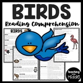 Birds Informational Text Reading Comprehension Worksheet A
