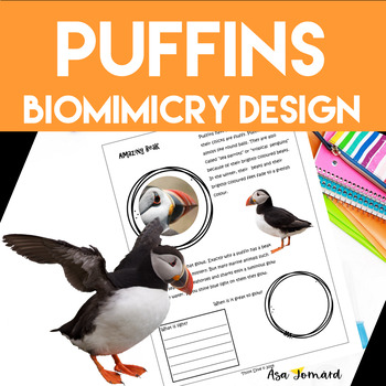 Preview of Birds Puffin Project | Biomimicry Design Activity | Bioflourescence | Nonfiction