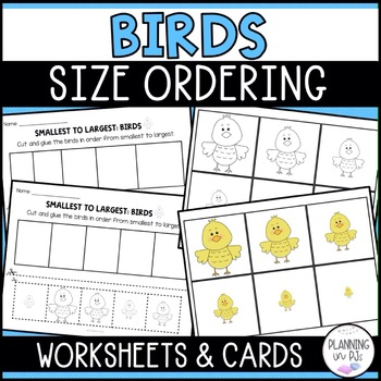 Preview of Birds Size Ordering | Order by Size | Cut and Glue