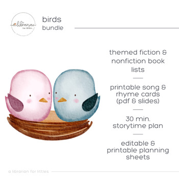 Preview of Birds  |  Storytime Planning Bundle