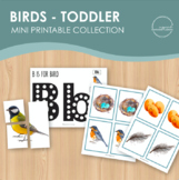 Birds Toddler Mini Collection, Montessori inspired animal 