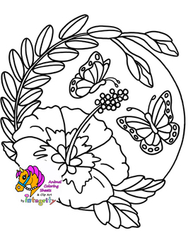 Birds and Flowers - Spring Nature Coloring Pages | TpT