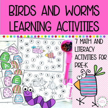 Birds and Worms Learning Activities For PreK and Preschool | TpT