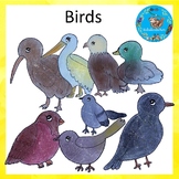 Birds and Bird Types Clipart {Watercolour Bird Animal Clip Art) 