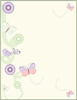 Preview of Birds and butterflies background