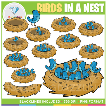 Preview of Birds in the Nest Counting Clip Art