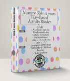 Birth-2 years activity Binder with Sensory Recipes