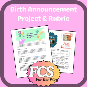 Preview of Birth Announcement Project - Child Development